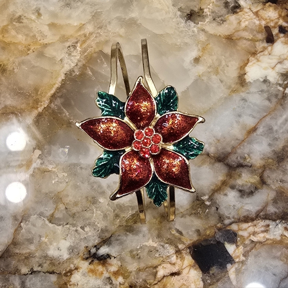 Elegant Floral Red and Green Jewelry